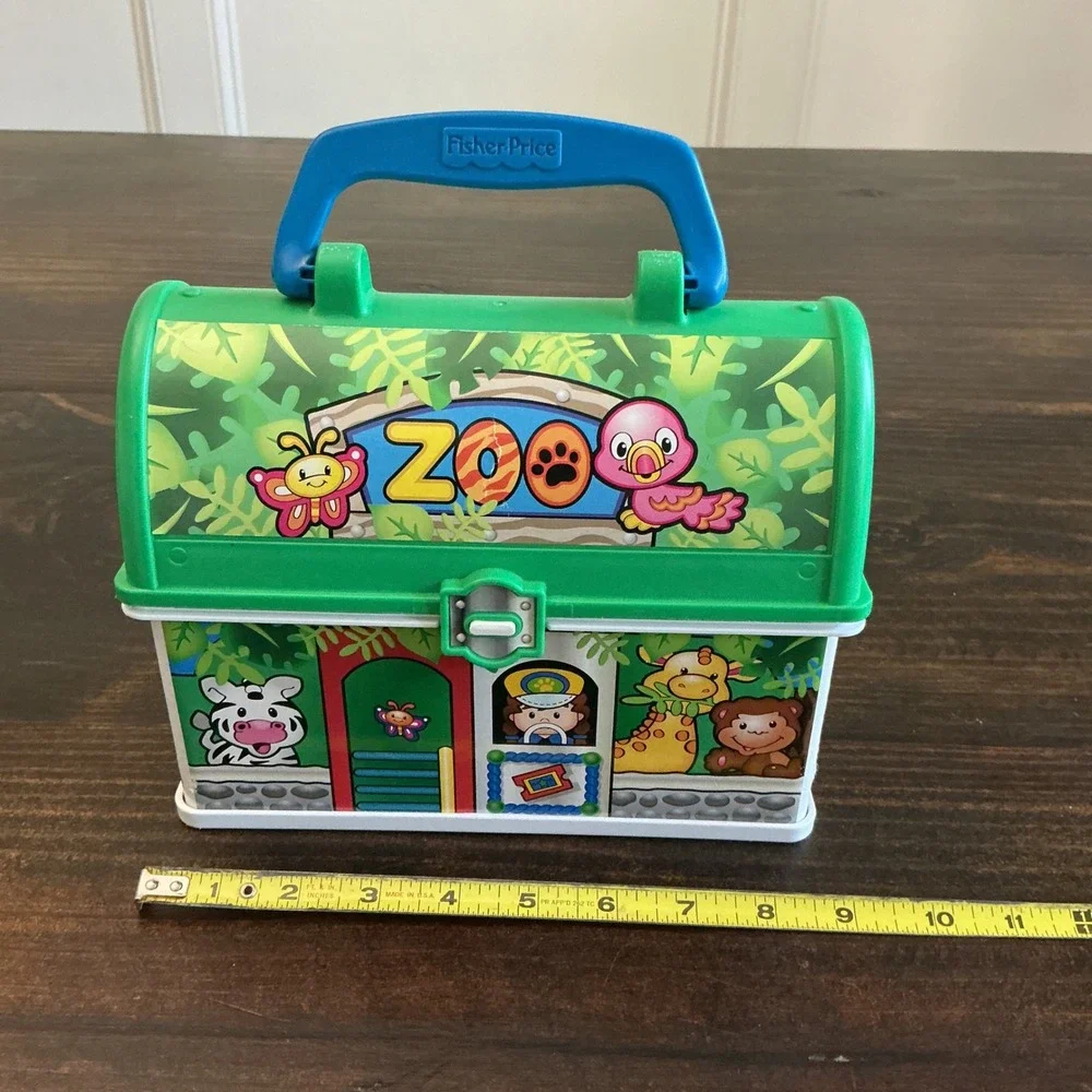 2008 Mattel Fisher Price Little People Zoo Lunch Box Storage Case Only Empty